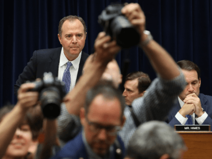 Committee chairman Adam Schiff arrives at a hearing featuring Acting Director of National