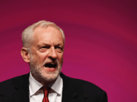 LIVERPOOL, ENGLAND - SEPTEMBER 26: Labour Party leader, Jeremy Corbyn addresses delegates on day four of the Labour Party conference at the Arena and Convention Centre on September 26, 2018 in Liverpool, England. In his closing speech to the conference the Labour leader will promise to "kickstart a green jobs …