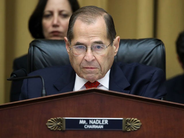 WASHINGTON, DC - JULY 24: Chairman of the House Judiciary Committee Rep. Jerry Nadler (D-NY) questions former Special Counsel Robert Mueller as he testifies about his report on Russian interference in the 2016 presidential election in the Rayburn House Office Building July 24, 2019 in Washington, DC. Mueller, along with …