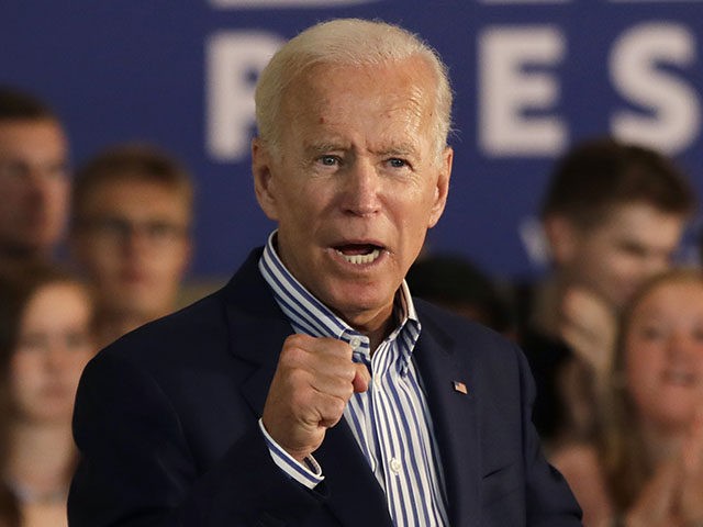 Democratic presidential candidate former Vice President Joe Biden speaks during a campaign event at Dartmouth College, Friday, Aug. 23, 2019, in Hanover, N.H. (AP Photo/Elise Amendola)