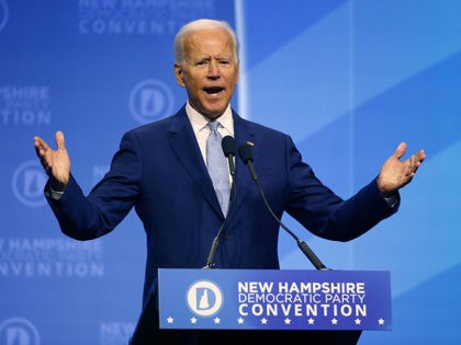Democratic presidential candidate former Vice President Joe Biden speaks during the New Ha