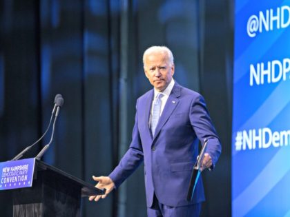 MANCHESTER, NH - SEPTEMBER 07: Democratic presidential candidate, former Vice President Joe Biden speaks at the New Hampshire Democratic Party Convention at the SNHU Arena on September 7, 2019 in Manchester, New Hampshire. Nineteen presidential candidates will be attending the New Hampshire Democratic Party convention for the state's first cattle …