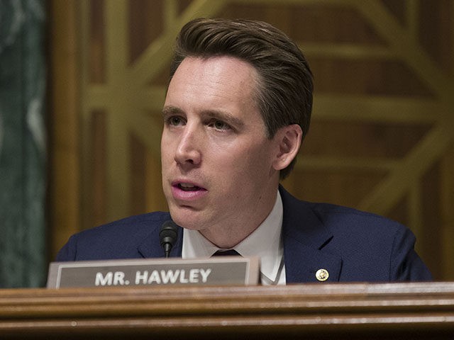 Sen. Josh Hawley, R-Mo., speaks during a hearing of the Senate Judiciary Committee on over