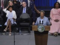 CHICAGO, ILLINOIS - MAY 20: Lori Lightfoot addresses guests after being sworn in as Mayor of Chicago during a ceremony at the Wintrust Arena on May 20, 2019 in Chicago, Illinois. Lightfoot become the first black female and openly gay Mayor in the city’s history. (Photo by Scott Olson/Getty Images)