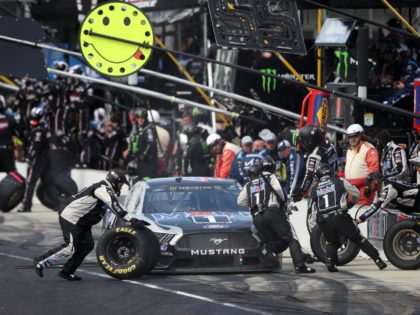 INDIANAPOLIS, INDIANA - SEPTEMBER 08: Kevin Harvick, driver of the #4 Mobil 1 Ford, pits during the Monster Energy NASCAR Cup Series Big Machine Vodka 400 at the Brickyard at Indianapolis Motor Speedway on September 08, 2019 in Indianapolis, Indiana. (Photo by Chris Graythen/Getty Images)