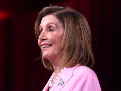 Speaker of the US House of Representatives Nancy Pelosi speaks on-stage during the Democratic National Committee's summer meeting in San Francisco, California on August 23, 2019. (Photo by JOSH EDELSON / AFP) (Photo credit should read JOSH EDELSON/AFP/Getty Images)