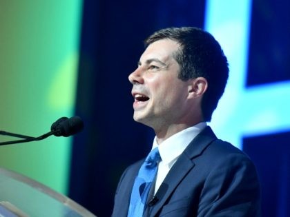 NEW ORLEANS, LOUISIANA - JULY 07: Mayor Pete Buttigieg speaks on stage at 2019 ESSENCE Festival Presented By Coca-Cola at Ernest N. Morial Convention Center on July 07, 2019 in New Orleans, Louisiana. (Photo by Paras Griffin/Getty Images for ESSENCE)