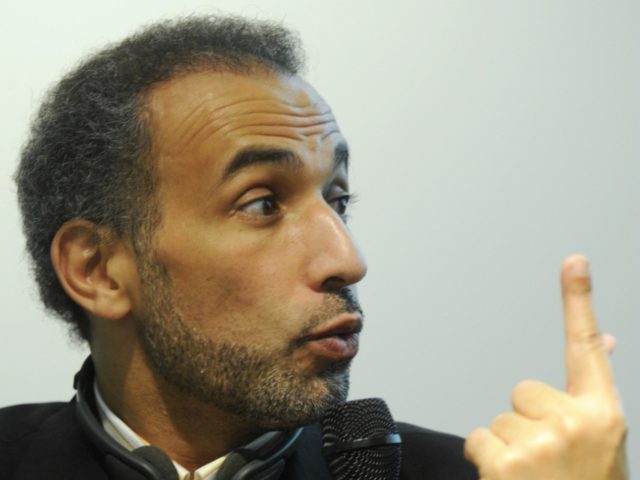 Swiss academic Tariq Ramadan takes part in a discussion on Islam in Europe at the Frankfurt Book Fair on October 15, 2008. Turkey is guest of honour at the 60th edition of the book fair, which takes place from October 15 to 19, 2008. AFP PHOTO / JOHN MACDOUGALL (Photo …