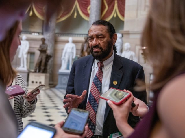 WASHINGTON, DC - JULY 17: Rep. Al Green (D-TX) speaks to reporters on the way to House Flo
