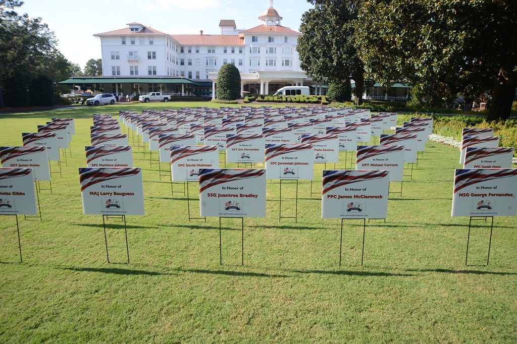 Names of 107 fallen Fort Bragg soldiers. (Credit: Jason Criss Howk)