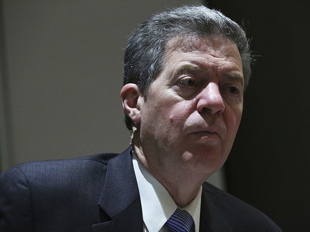 Sam Brownback, the U.S. ambassador-at-large for international religious freedom, speaks to journalists in Abu Dhabi, United Arab Emirates, Sunday, Feb. 24, 2019. Pakistan has "a desire to change" its ways and be removed from an American blacklist of countries that infringe religious freedoms, Brownback said Sunday on a tour of …