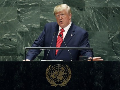 U.S. President Donald Trump addresses the 74th session of the United Nations General Assem