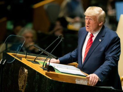 U.S. President Donald Trump addresses the 74th session of the United Nations General Assembly at U.N. headquarters Tuesday, Sept. 24, 2019. (AP Photo/Mary Altaffer)