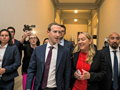 WASHINGTON, DC - SEPTEMBER 19: Facebook CEO Mark Zuckerberg walks to a meeting with Sen. Josh Hawley (R-MO) on September 19, 2019 in Washington, DC. Zuckerberg also met with Sen. Maria Cantwell (D-WA) and Sen. Mike Lee (R-UT) to discuss internet regulation. (Photo by Zach Gibson/Getty Images)