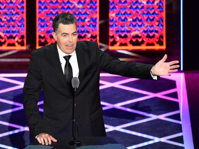BEVERLY HILLS, CALIFORNIA - SEPTEMBER 07: Adam Carolla speaks onstage during the Comedy Central Roast of Alec Baldwin at Saban Theatre on September 07, 2019 in Beverly Hills, California. (Photo by Jerod Harris/Getty Images)
