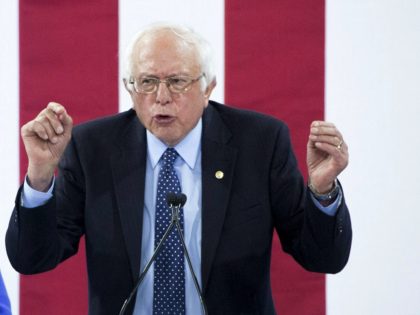 Presumptive Democratic presidential candidate Hillary Clinton and Bernie Sanders address a