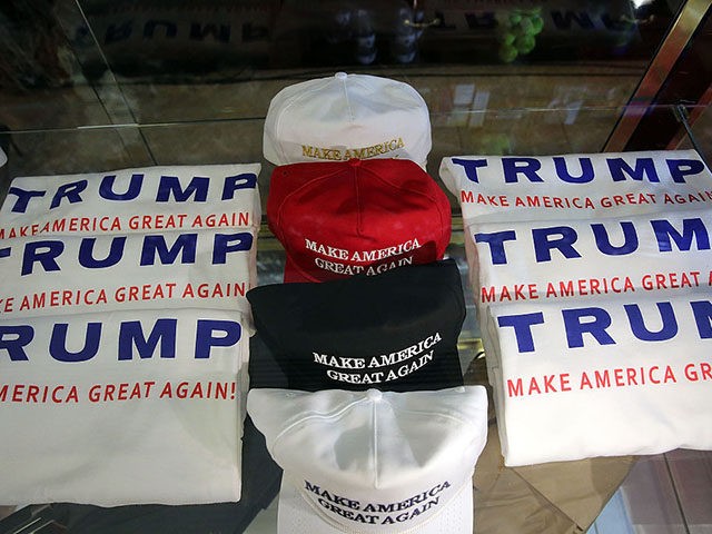 NEW YORK, NY - SEPTEMBER 03: Merchandise of GOP presidential front-runner Donald Trump is viewed for sale at Trump Tower in Manhattan on September 3, 2015 in New York City. Trump held a news conference after he signed a pledge Thursday to support the Republican nominee in the 2016 general …