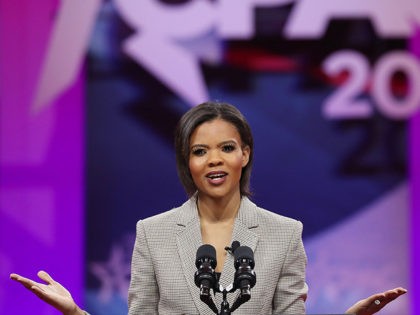 NATIONAL HARBOR, MARYLAND - MARCH 01: Commentator Candace Owens speaks during CPAC 2019 on