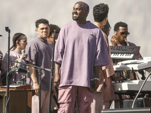 INDIO, CALIFORNIA - APRIL 21: Kanye West performs Sunday Service during the 2019 Coachella Valley Music And Arts Festival on April 21, 2019 in Indio, California. (Photo by Rich Fury/Getty Images for Coachella)