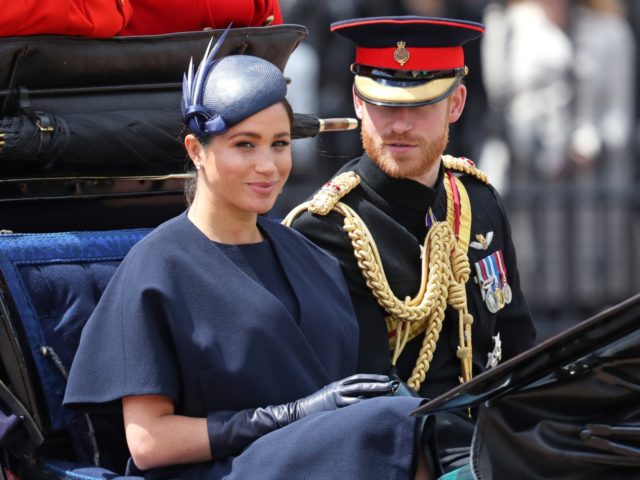 LONDON, ENGLAND - JUNE 08: Meghan, Duchess of Sussex and Prince Harry, Duke of Sussex arri