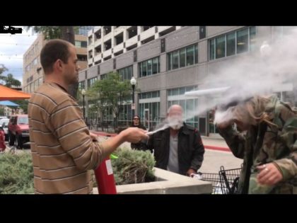 Restaurateur Alex Jamison sprayed smoker Jon Bird in the face for refusing to stub his cig