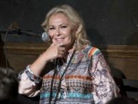 Roseanne Barr takes part in a special event and podcast taping at Stand Up NY, Thursday, July 26, 2018, in New York. (AP Photo/Craig Ruttle)