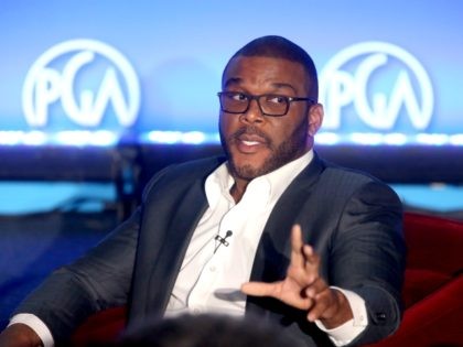 HOLLYWOOD, CA - MAY 31: Chairman of The Tyler Perry Company Tyler Perry speaks at the 7th Annual Produced By Conference at Paramount Studios on May 31, 2015 in Hollywood, California. (Photo by Frederick M. Brown/Getty Images)
