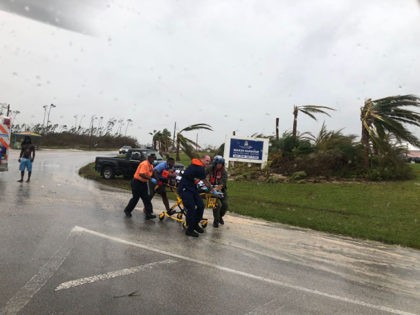 NASSAU, BAHAMAS - SEPTEMBER 03: In this USCG handout image, Guard personnel help medevac a patient in the Bahamas during Hurricane Dorian on September 3, 2019. The massive, slow-moving hurricane which devastated parts of the Bahamas with 110 mph winds and heavy rains is expected to now head northwest and …