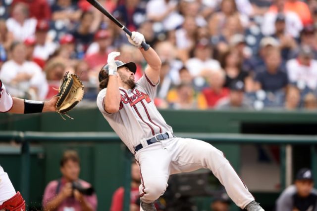 Atlanta's Culberson Hit In Face By Pitch As Braves Clinch Playoff Spot ...