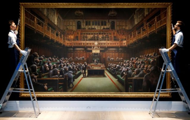 Banksy's chimpanzee parliament goes under the hammer