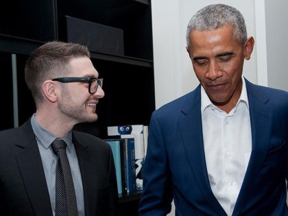 Alexander Soros and former President Barack Obama.