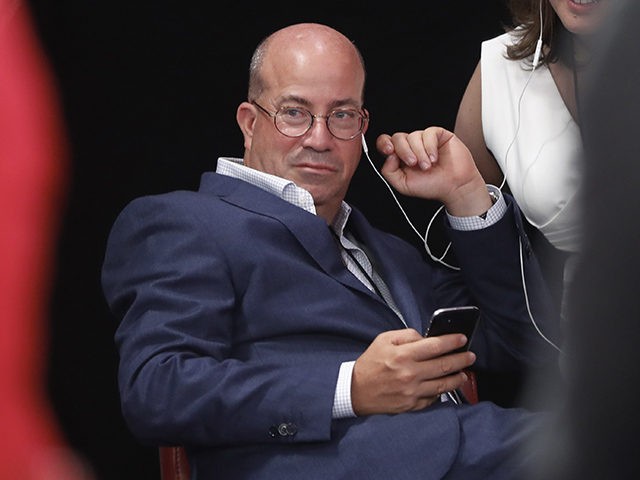 Jeff Zucker, Chairman, WarnerMedia News and Sports and President, CNN Worldwide listens in the spin room after the first of two Democratic presidential primary debates hosted by CNN Tuesday, July 30, 2019, in the Fox Theatre in Detroit. (AP Photo/Paul Sancya)