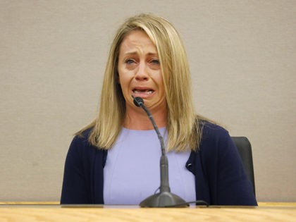 Fired Dallas police officer Amber Guyger becomes emotional as she testifies in her murder trial, Friday, Sept. 27, 2019, in Dallas. Guyger is accused of shooting and killing Botham Jean, an unarmed 26-year-old neighbor in his own apartment last year. She told police she thought his apartment was her own …