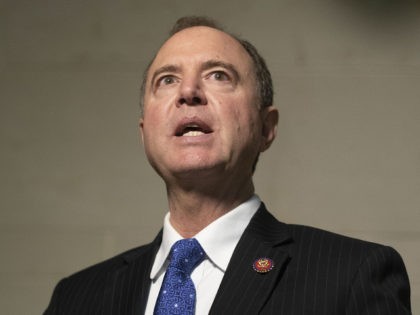 House Intelligence Committee Chairman Rep. Adam Schiff of Calif., speaks to the media as he returns to a closed door meeting where Ambassador to the European Union Gordon Sondland, testifies as part of the House impeachment inquiry into President Donald Trump, on Capitol Hill in Washington, Thursday, Oct. 17, 2019. …