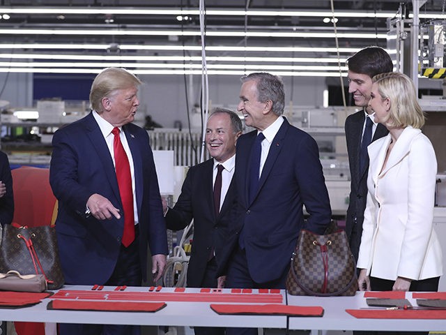 President Donald Trump tours the Louis Vuitton Workshop Rochambeau in Alvarado, Texas, Thu