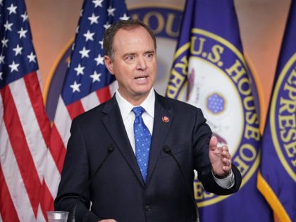 House Intelligence Committee Chair Adam Schiff speaks at the US Capitol in Washington, DC