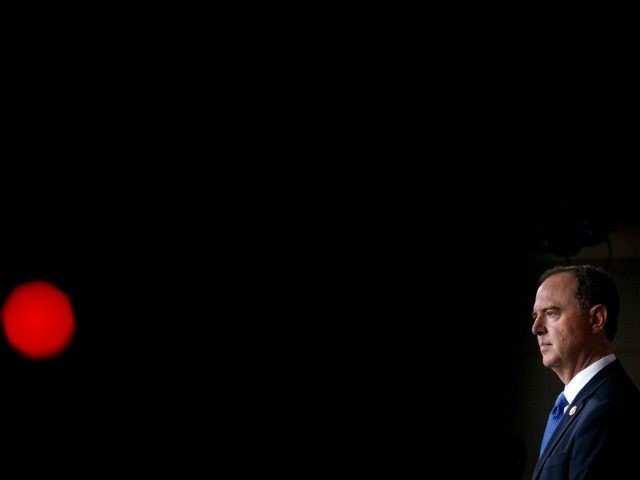 WASHINGTON, DC - OCTOBER 02: House Intelligence Committee Chairman Adam Schiff (D-CA) looks on during a weekly news conference held by House Speaker Nancy Pelosi (D-CA) on October 2, 2019, on Capitol Hill in Washington, DC. Pelosi and Schiff updated members of the media on the latest developments related to …