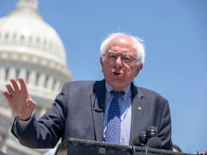 WASHINGTON, DC - JULY 10: Sen. Bernie Sanders (I-VT) speaks during a news conference regar