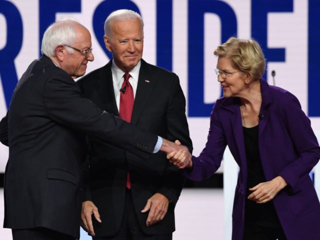 Bernie Sanders Joe Biden Elizabeth Warren (Saul Loeb / AFP / Getty)