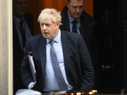 LONDON, ENGLAND - OCTOBER 19: Prime Minister Boris Johnson leaves Downing Street for the H