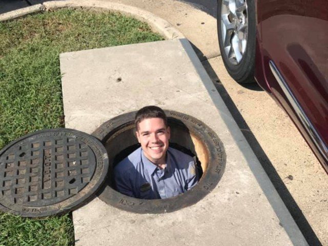 Chick-fil-A employee climbs down manhole for customer