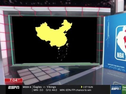 ESPN uses China's illegal "nine-dash line" in South China Sea on Sportscenter October 9, 2