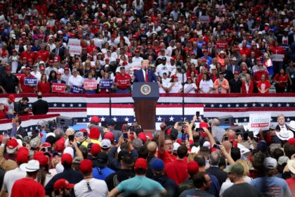 DALLAS, TEXAS - OCTOBER 17: U.S. President Donald Trump speaks during a "Keep America