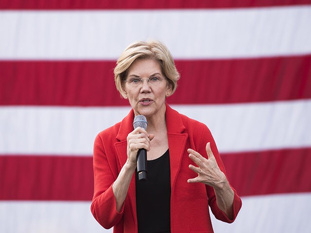 Democratic presidential candidate Sen. Elizabeth Warren, D-Mass., addresses a campaign ral