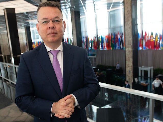 Pastor Andrew Brunson, who was detained in Turkey for two years before being released in 2018, speaks with AFP during an interview at the State Department in Washington, DC, on July 17, 2019. - A US pastor freed by Turkey after an intense campaign by Washington has called for greater …
