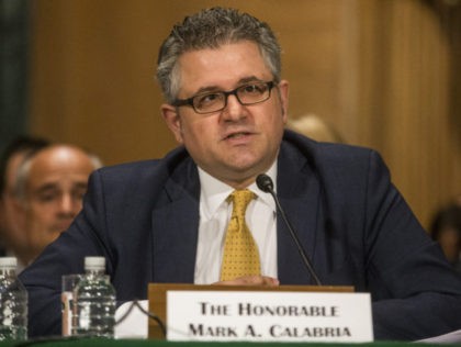 WASHINGTON, DC - SEPTEMBER 10: Federal Housing Finance Agency Director Mark Calabria testifies during a Senate Banking, Housing, and Urban Affairs Committee hearing on September 10, 2019 in Washington, DC. Trump administration officials were testifying before the committee in support of a report released last week calling for the privatization …