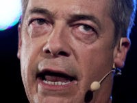 LONDON, ENGLAND - SEPTEMBER 27: Leader of the Brexit Party, Nigel Farage addresses the audience during the final event of the Brexit Party Conference Tour at The Emmanuel Centre on September 27, 2019 in London, England. The rally is part of a nationwide conference tour in which Nigel Farage will …