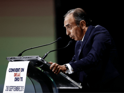 French Political columnists Eric Zemmour delivers a speech during the "Convention de la Droite" in Paris on September 28, 2019. (Photo by Sameer Al-Doumy / AFP) (Photo credit should read SAMEER AL-DOUMY/AFP/Getty Images)