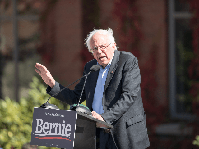 Democratic presidential candidate, Sen. Bernie Sanders (I-VT) speaks at a campaign event a