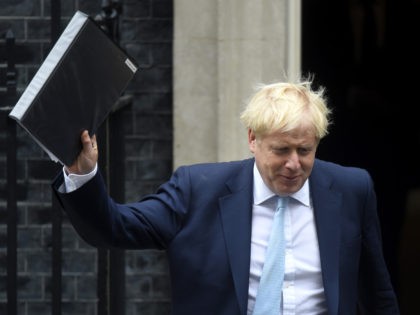 LONDON, ENGLAND - OCTOBER 03: British Prime Minister Boris Johnson leaves 10 Downing Stree